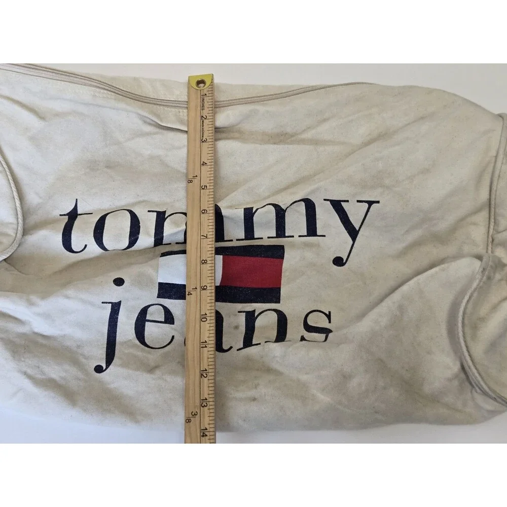 Vintage Tommy Hilfiger Duffel Bag 90s Large Spellout Tommy Jeans Y2K
